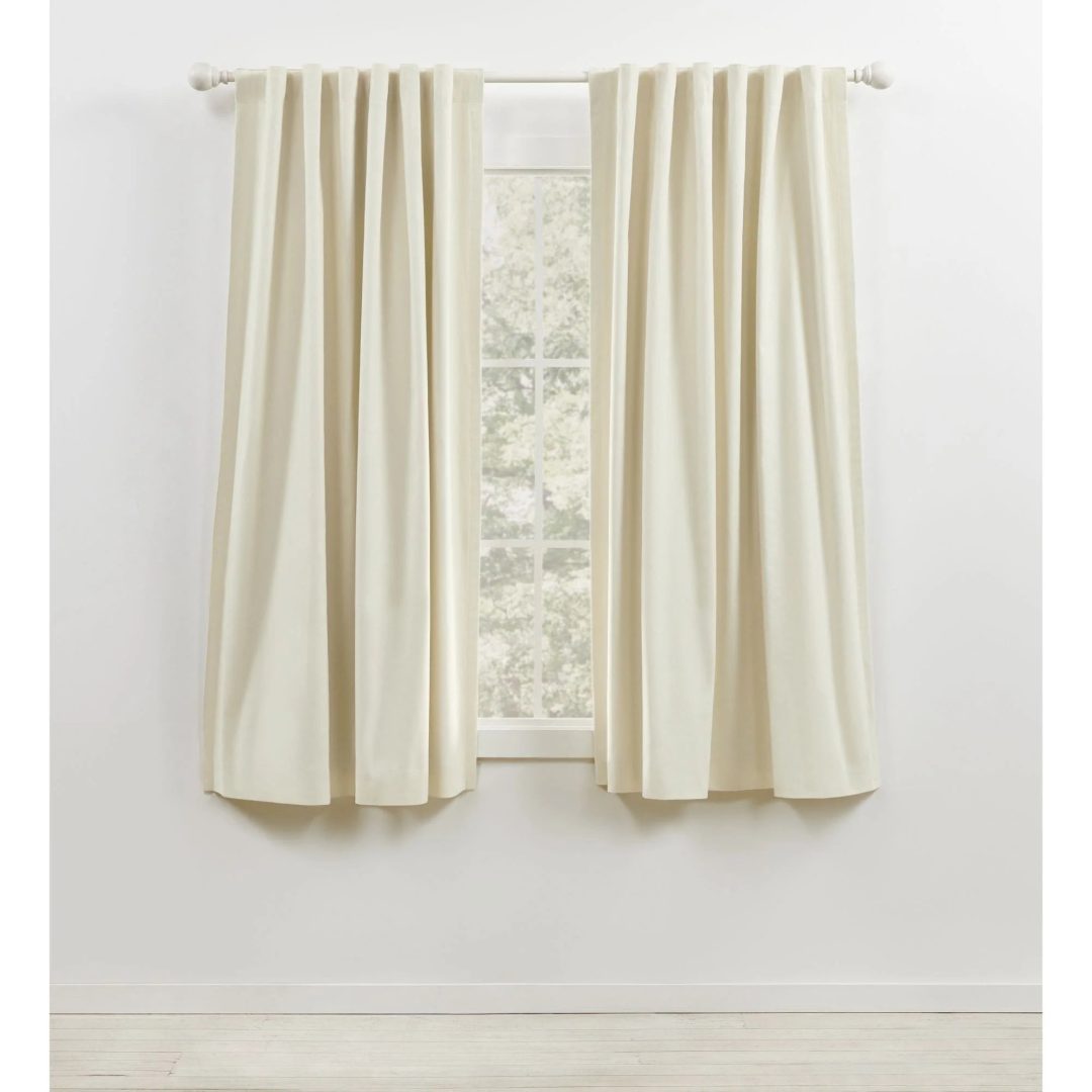ZenVora Blackout Single Curtain Panel, Back Tab and Rod Pocket Window Curtain