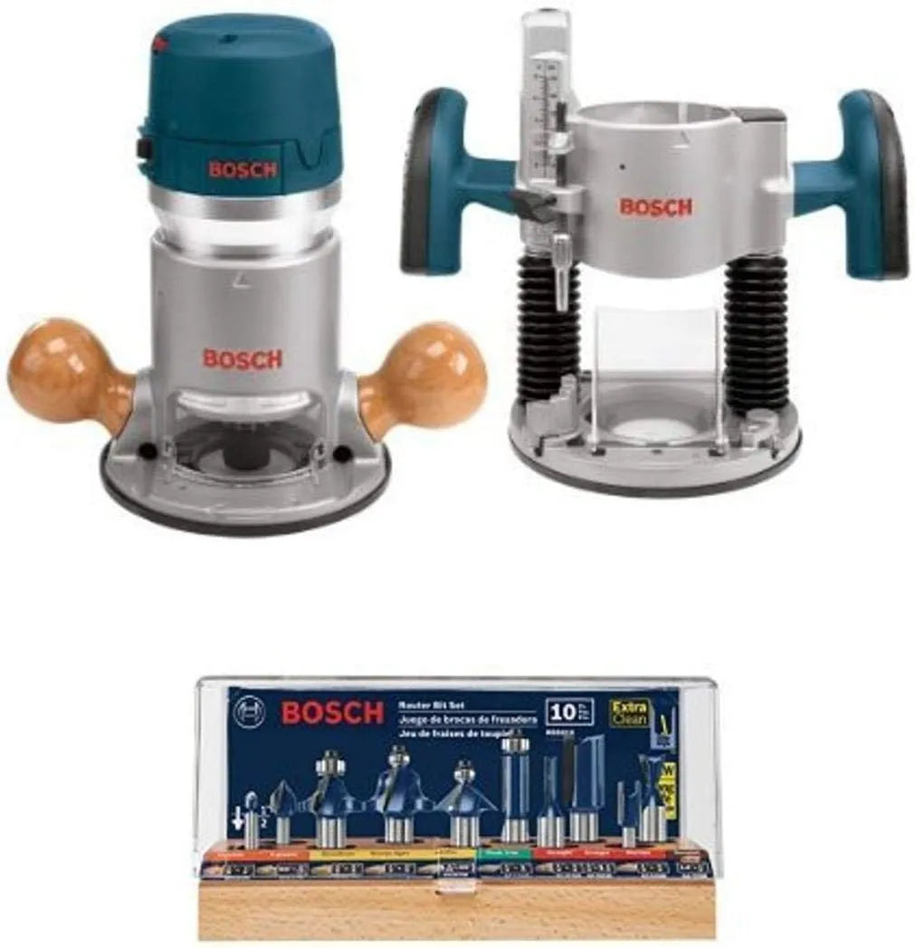 ZenVora 12-Amp 2.25 HP Wood Router Combo Kit with Plunge Router, Fixed Base and Variable Speed