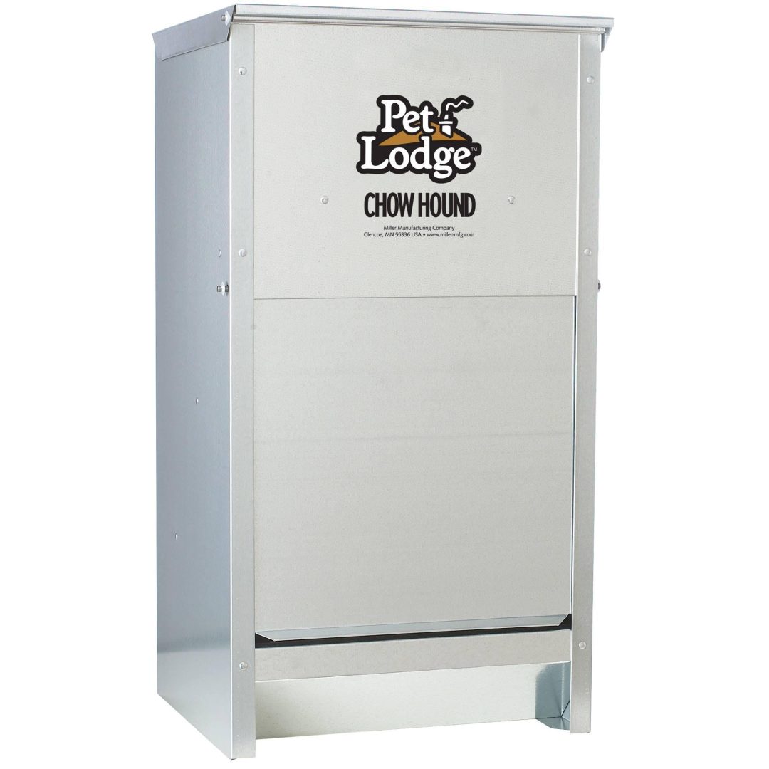 ZenVora Chow Hound Automatic Dog Feeder - 50 lb Galvanized Steel Pet Food Dispenser