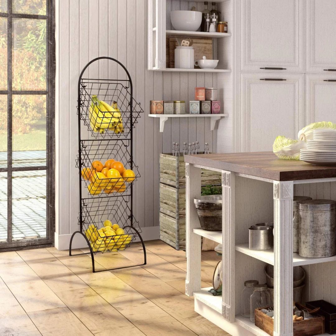 ZenVora 3 Tier Wall Mounted Storage Rack, Multi-Level Floating Shelf Organizer for Kitchen, Bathroom, Bedroom and Home Storage