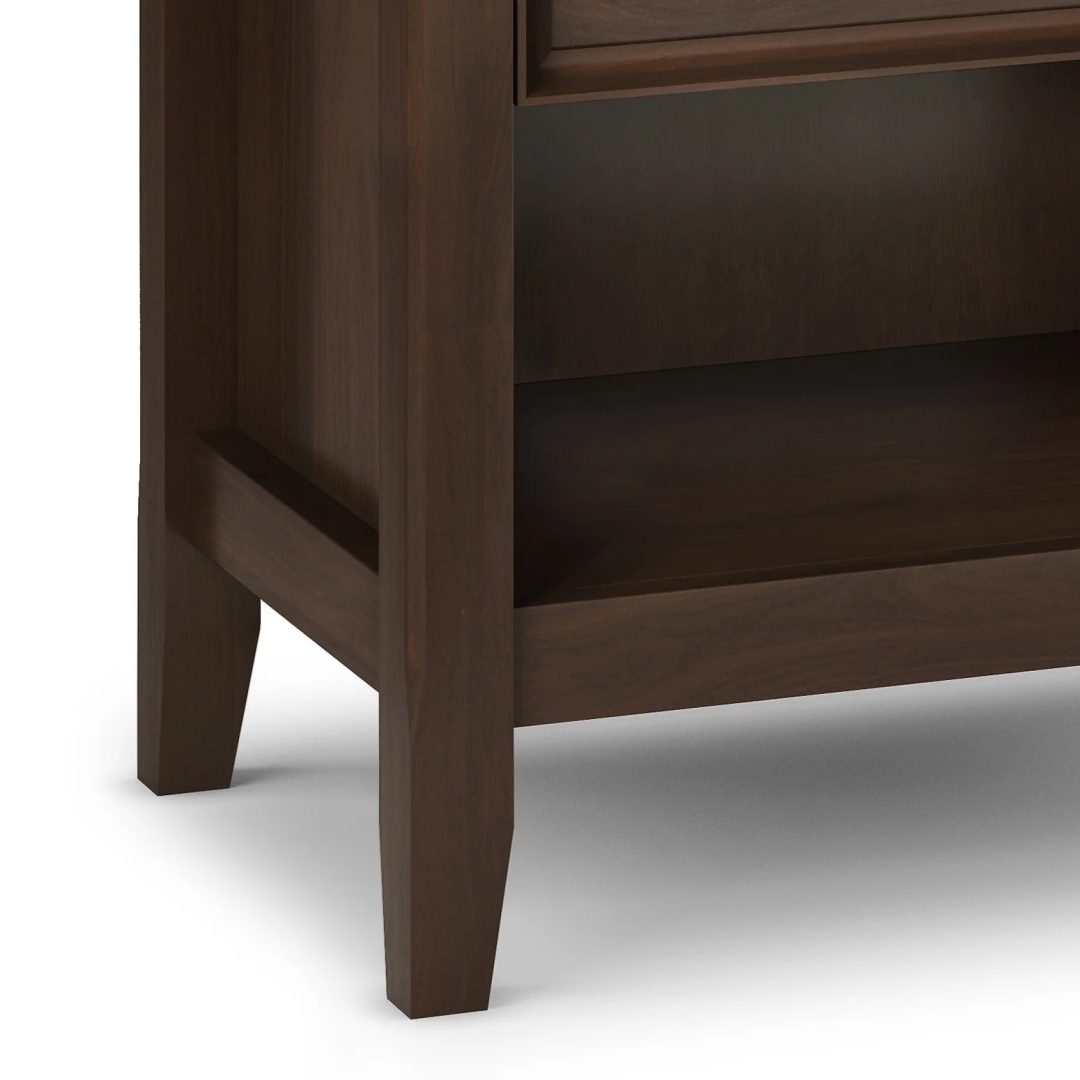 ZenVora 24 Inch Wide Solid Wood Nightstand, Bedside Table and Bedroom End Table