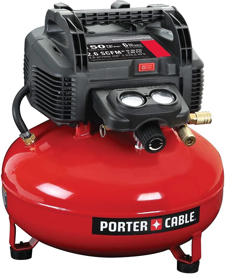 ZenVora 6 Gallon Pancake Air Compressor, Oil-Free Portable Electric Compressor for Garage, Workshop and DIY Projects