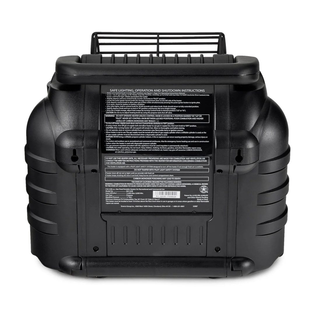 ZenVora 12,000 BTU Portable Propane Heater – 2 Heat Settings, ODS Safety Shut-Off, Camo