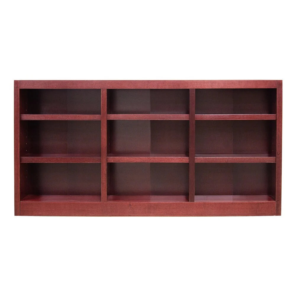 ZenVora Triple Wide Wood Bookcase, 9 Shelf 36 Inch Tall Bookshelf for Home, Office and Display Storage