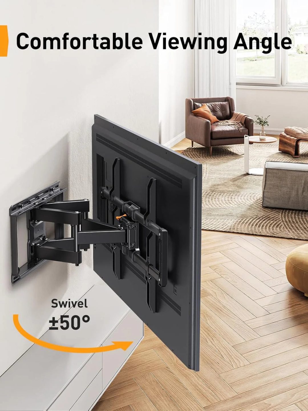 ZenVora Full Motion TV Wall Mount for 42-85 Inch TVs, Adjustable Swivel Tilt Bracket for Flat Screen Televisions