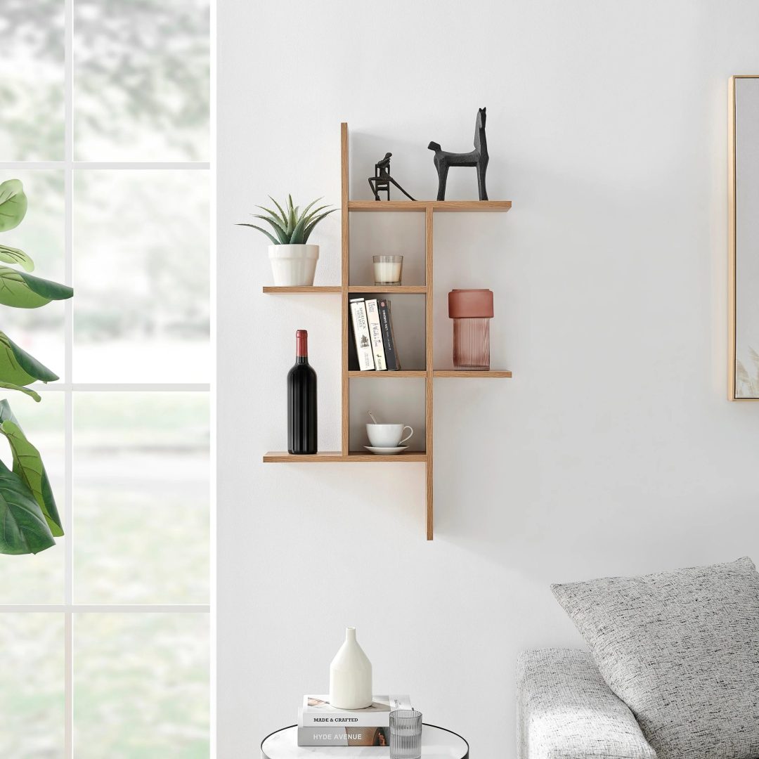 ZenVora Cantilever Floating Wall Shelf, Modern Decorative Display Shelf for Living Room, Bedroom and Home Storage