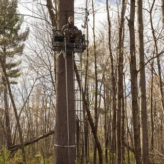 ZenVora 21-Foot 2-Person Ladder Treestand, Heavy-Duty Hunting Tree Stand with Ladder, Elevated Outdoor Hunting Platform