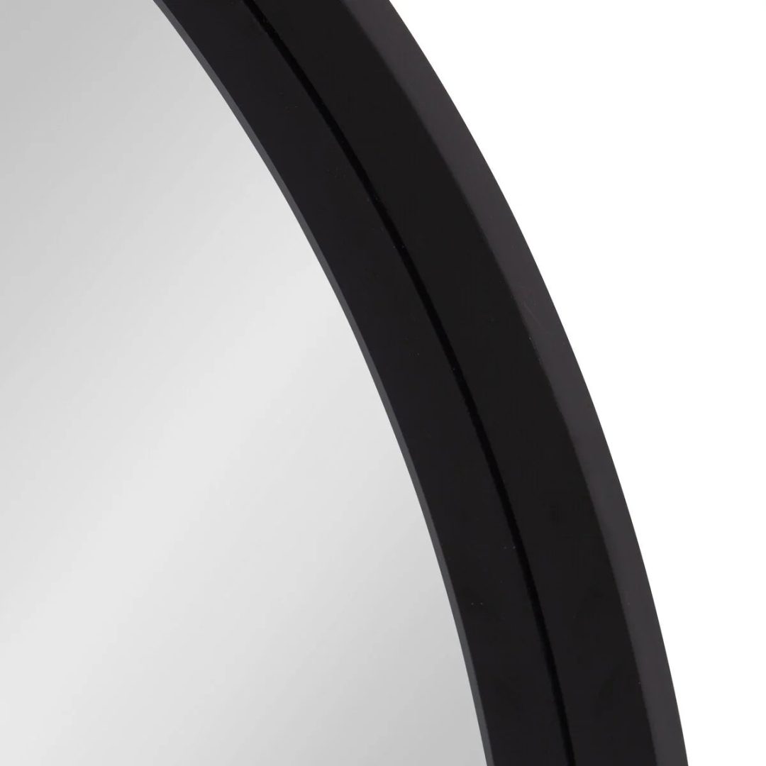 ZenVora Round Wood Accent Wall Mirror, Modern Decorative Wooden Frame Mirror for Living Room, Bedroom and Entryway