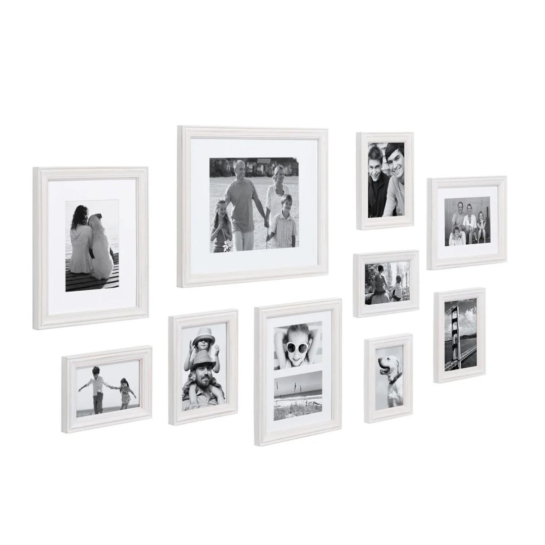 ZenVora 10-Piece Wood Gallery Wall Picture Frame Set, Decorative Photo Display Frames for Living Room, Bedroom and Home Decor