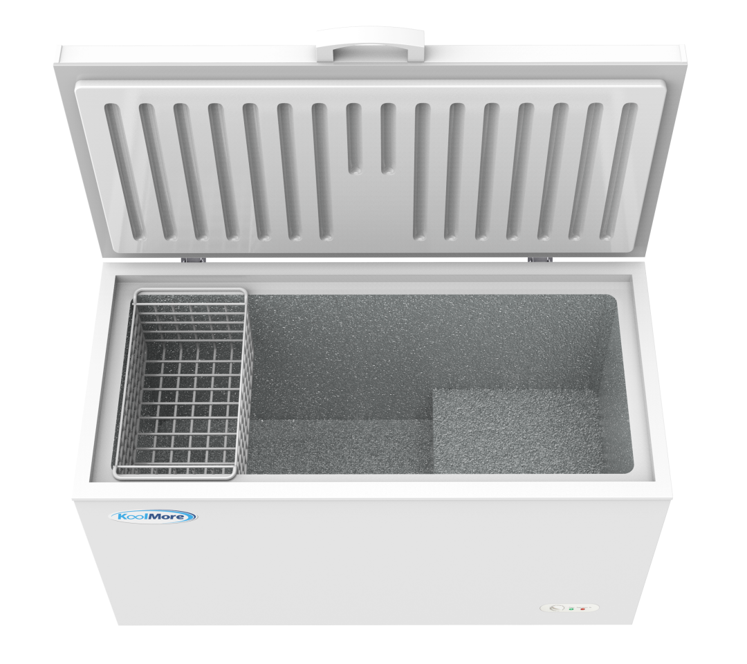 ZenVora 16 Cu. Ft. Chest Freezer with Lock - Deep Freezer with 2 Storage Baskets, Wheels & Adjustable Temperature Control