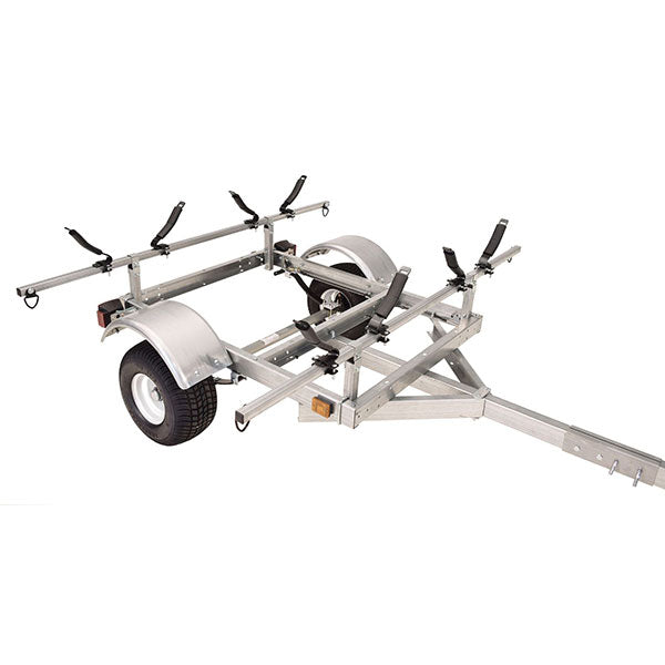 ZenVora 2-Kayak Trailer Package, 600-Lb. Capacity, Galvanized Steel, LED Lights, 70 MPH Rated Tires