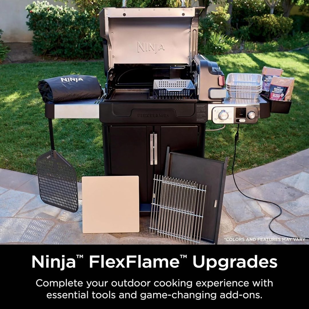 ZenVora 5-in-1 Electric and Propane Grill, 3-Burner Outdoor BBQ Grill and Smoker with Digital Controls, Griddle and Pizza Maker, Stainless Steel