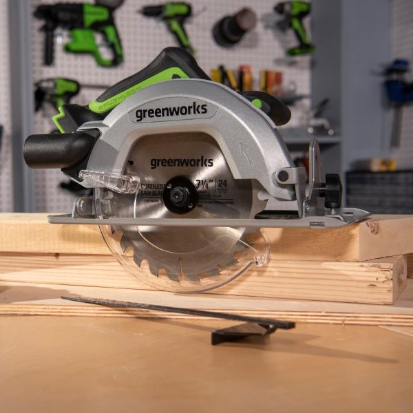 ZenVora 24V Brushless 7-1/4" Cordless Circular Saw – Variable Speed, Bare Tool