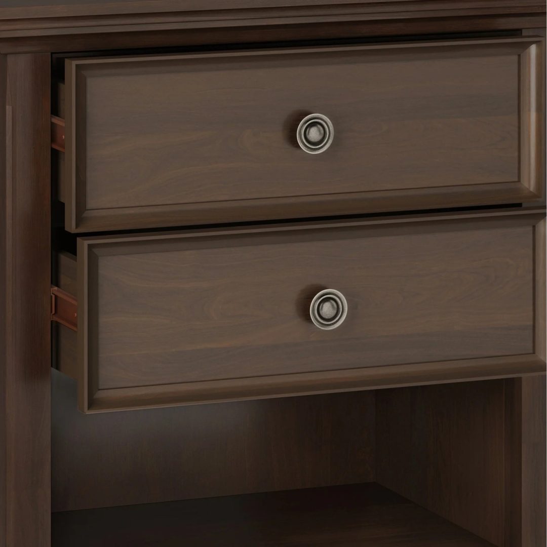 ZenVora 24 Inch Wide Solid Wood Nightstand, Bedside Table and Bedroom End Table