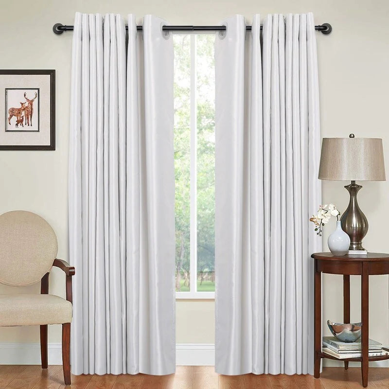 ZenVora 1 Inch Industrial Curtain Rods for Windows, Blackout Wrap-Around Rods, Rustic Matte Black