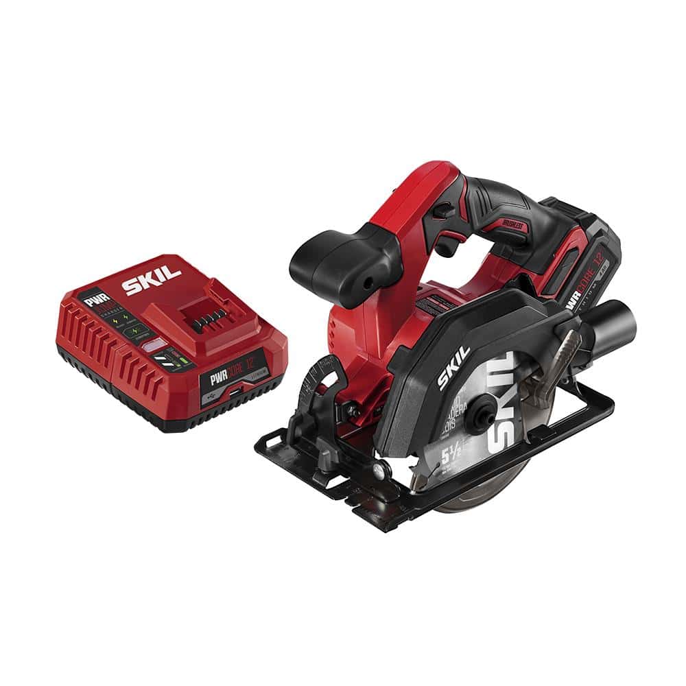 ZenVora 12-volt 5-1/2-in Brushless Cordless Circular Saw (1-Battery Charger Included)