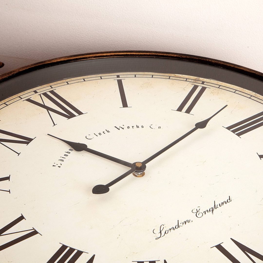 Large Antique Wall Clock, Vintage Decorative Hanging Clock for Living Room, Bedroom and Office