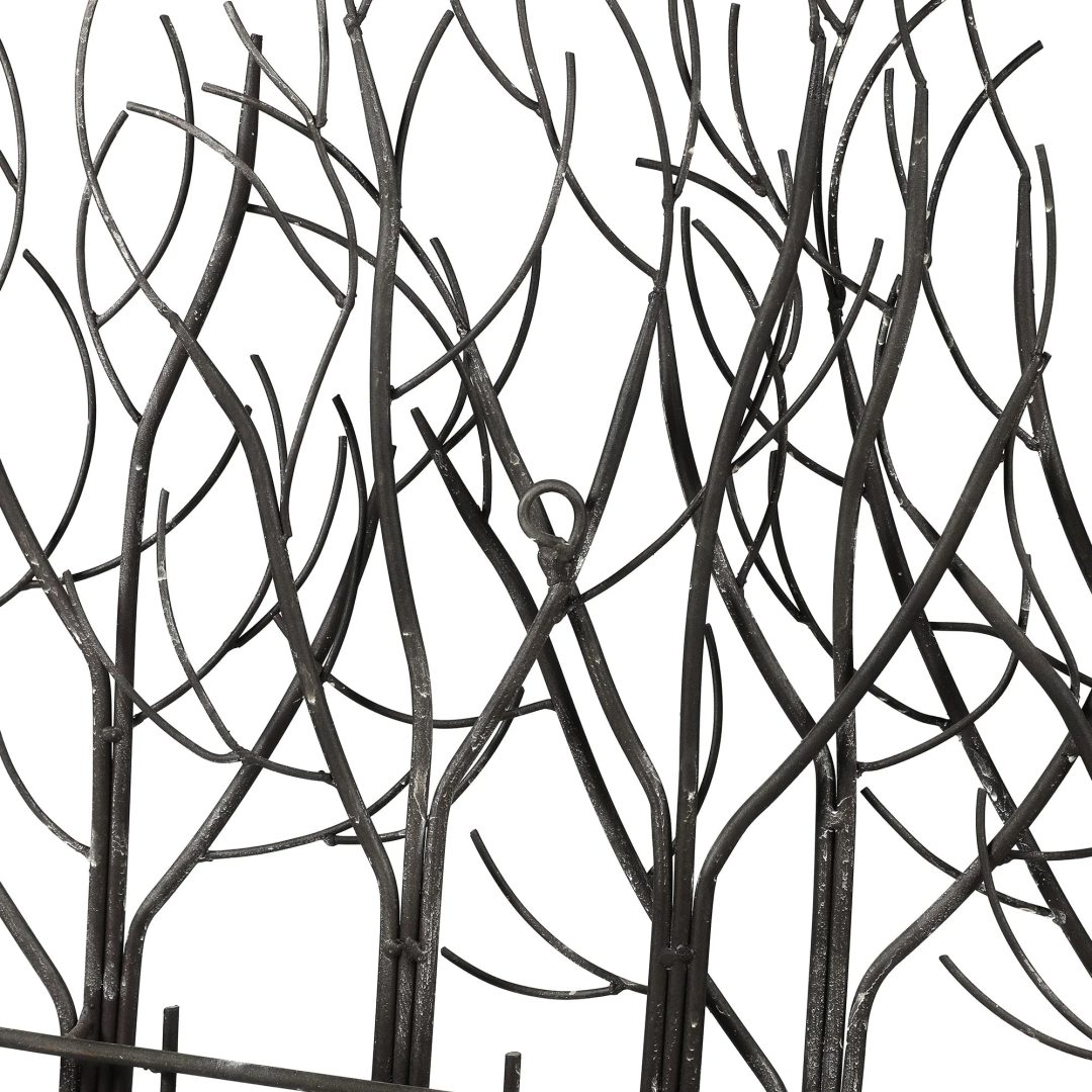 ZenVora Black Metal Tree Wall Decor, Modern Forest Design Wall Art Sculpture for Living Room, Bedroom and Home Decoration