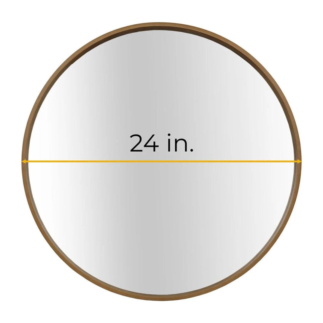 ZenVora Classic Farmhouse Round Wall Mirror, Wooden Frame Decorative Accent Mirror for Living Room, Bedroom and Entryway