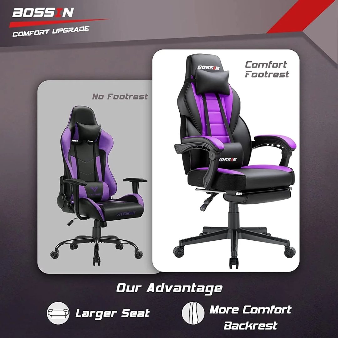 ZenVora Racing Style Gaming Chair, 300 lbs Big and Tall High Back Computer Chair