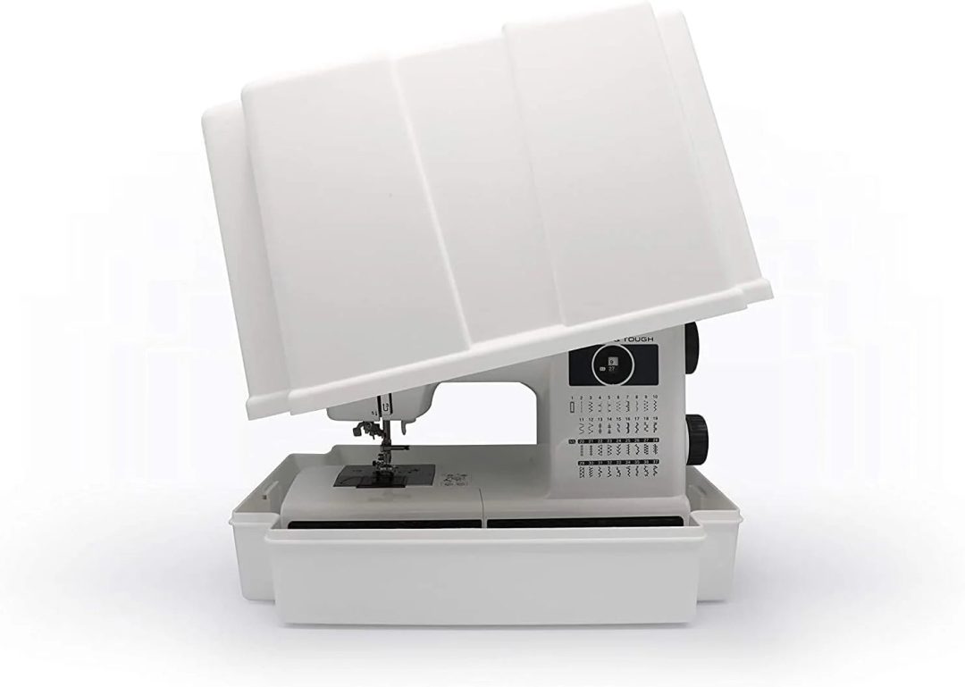 ZenVora Computerized Sewing and Quilting Machine, 165 Built-in Stitches, LCD Display, Wide Table, 8 Included Presser Feet, White, 20 x 12 x 17 Inches