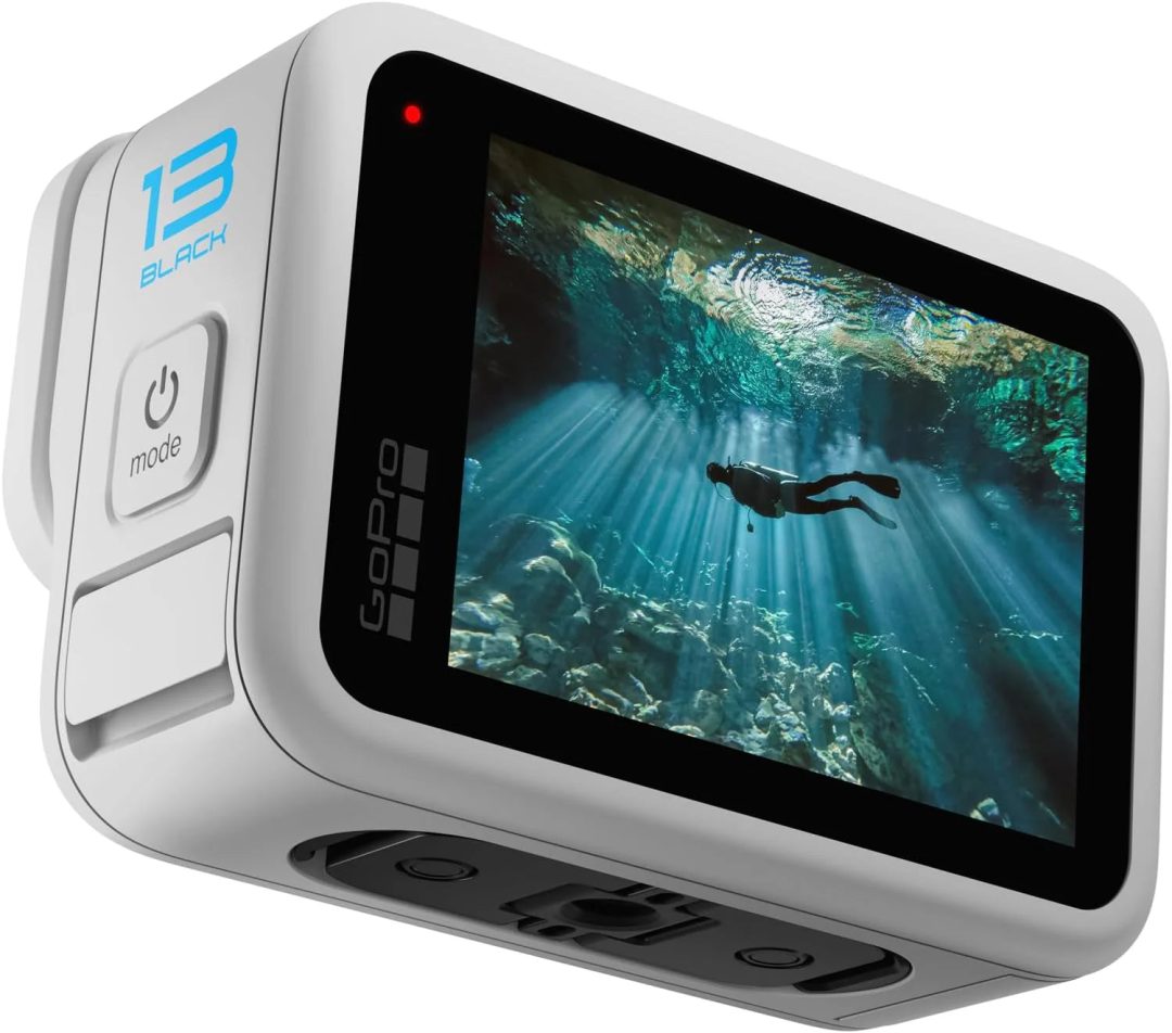 ZenVora Waterproof Action Camera, 5.3K 60FPS Video, 27MP Photos, Wide-Angle Lens Compatibility, Black