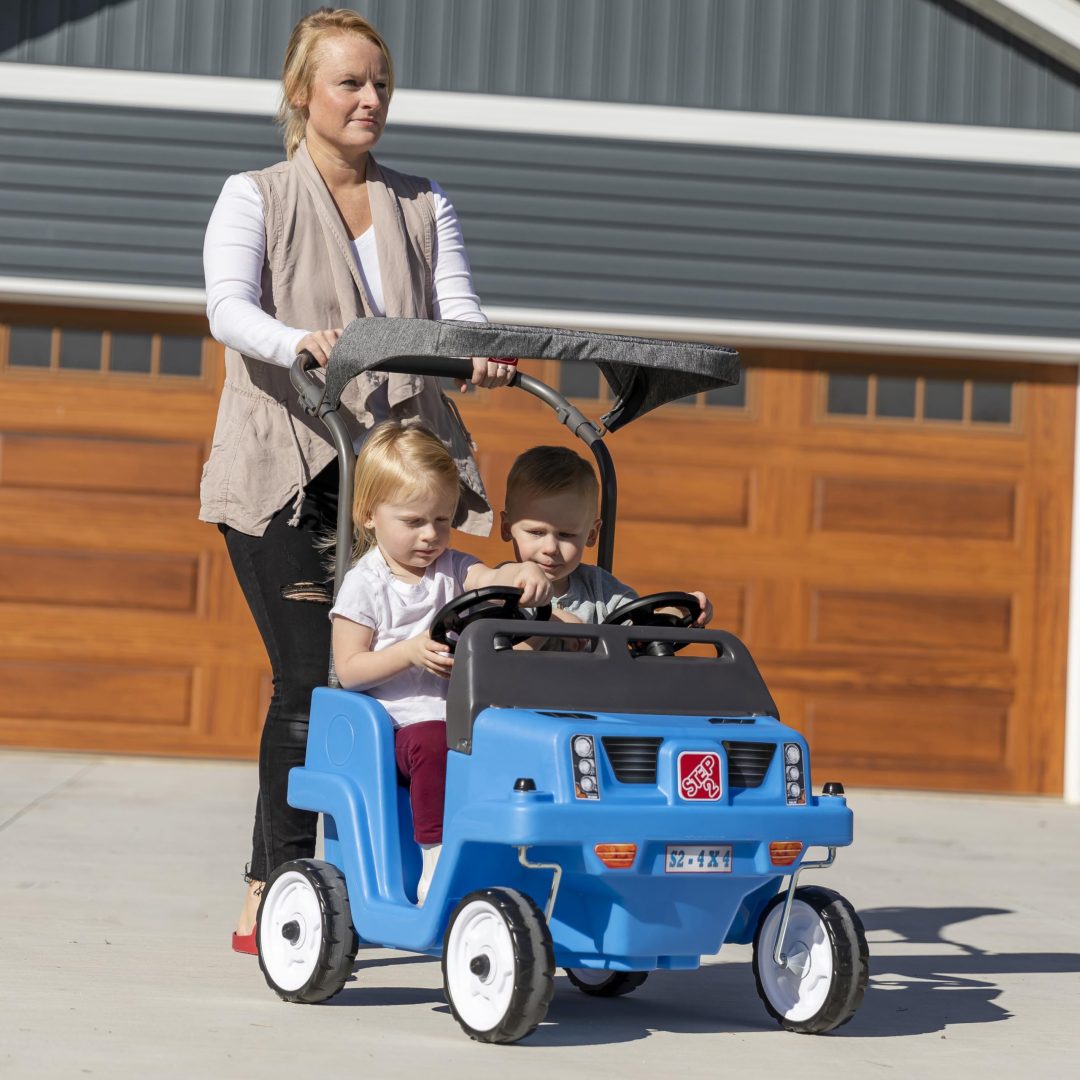 ZenVora Kids 2-Seat Side-by-Side Push Car, Push Ride-On SUV, Double Seat Ride-On Toy Vehicle for Toddlers and Young Children