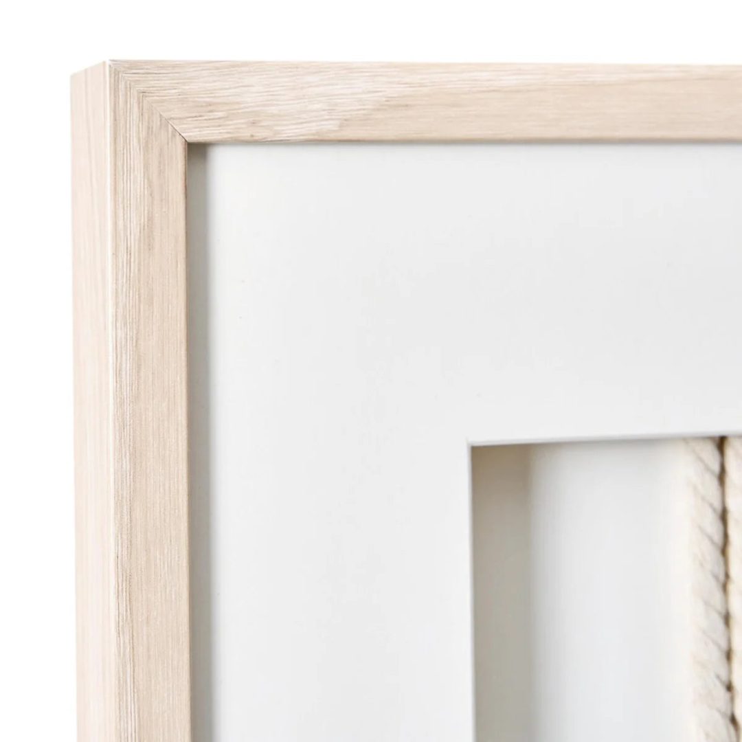 ZenVora 3-Piece Framed Nautical Knots Wall Decor Set, Natural Finish Coastal Wall Art