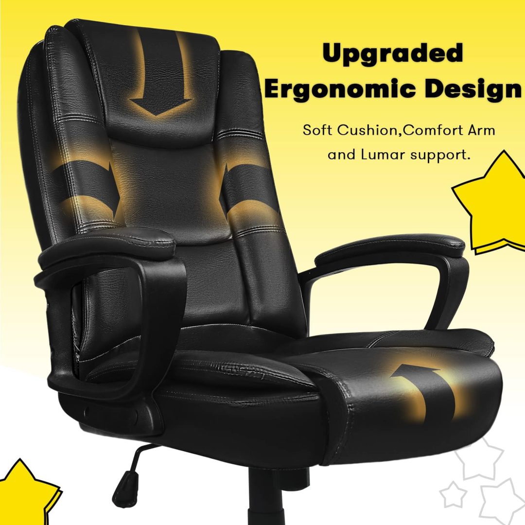 ZenVora 400 LBS Big and Tall Office Chair, Heavy Duty Ergonomic Computer Desk Chair for Home Office and Workspace
