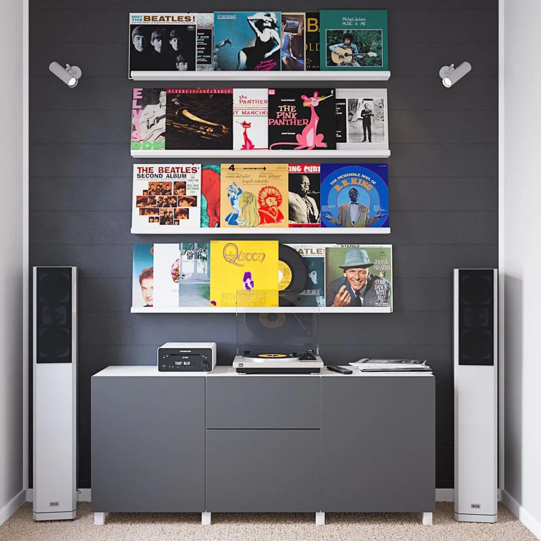 Set of 4 Floating Wall Shelves, 46 Inch Picture Ledge Display Shelves for Photos, Artwork and Home Decor