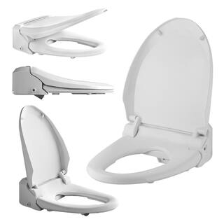 ZenVora Luxury Electric Bidet Seat for Elongated Toilets, White