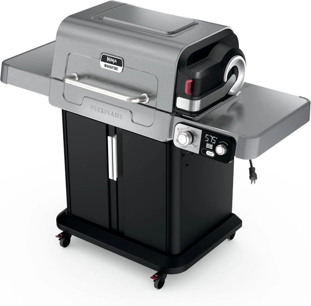 ZenVora 5-in-1 Electric and Propane Grill, 3-Burner Outdoor BBQ Grill and Smoker with Digital Controls, Griddle and Pizza Maker, Stainless Steel