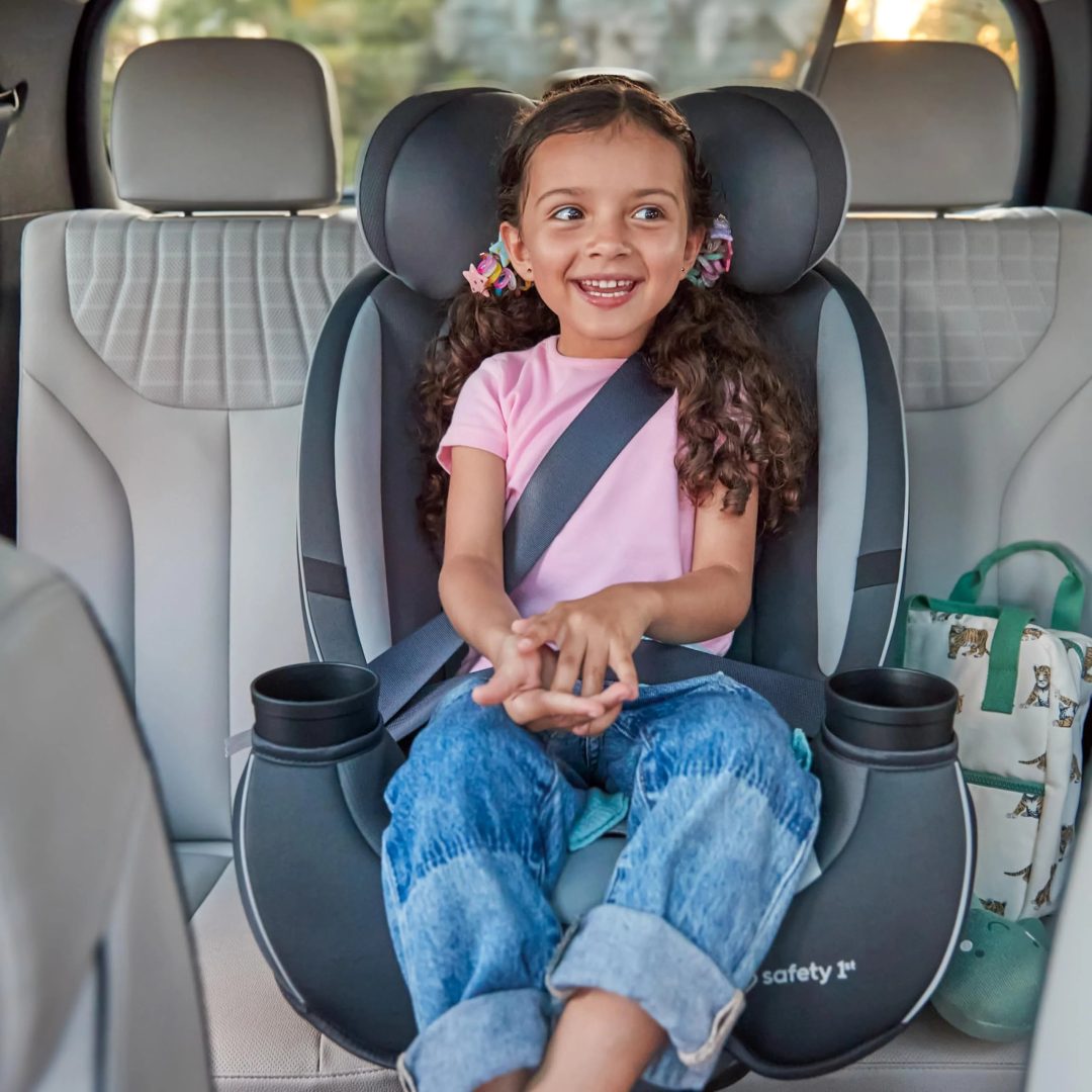 ZenVora 3-in-1 Slim Convertible Car Seat, All-in-One Infant Toddler Booster Seat, Rear & Forward Facing Child Safety Seat, Blue