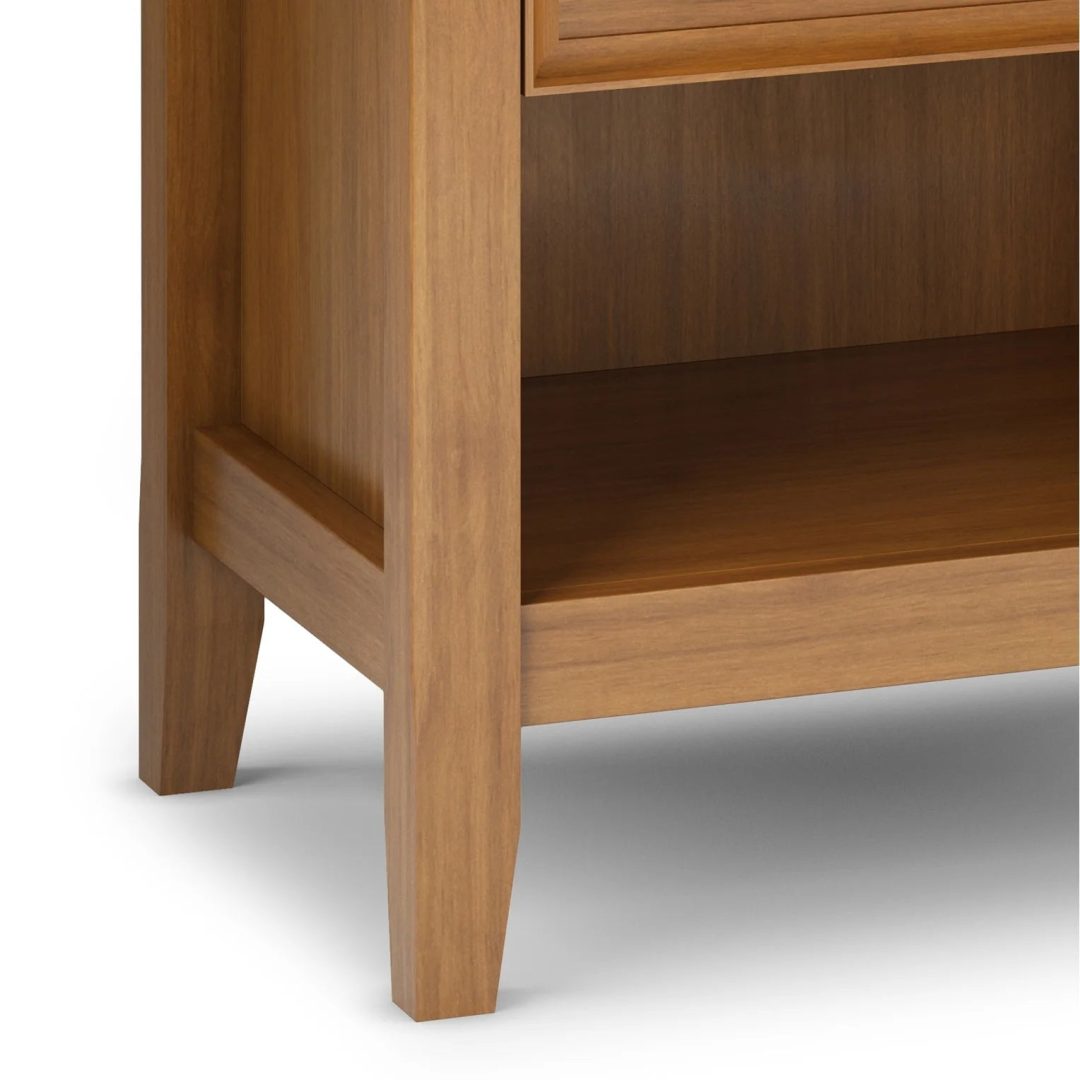 ZenVora 24 Inch Wide Solid Wood Nightstand, Bedside Table and Bedroom End Table