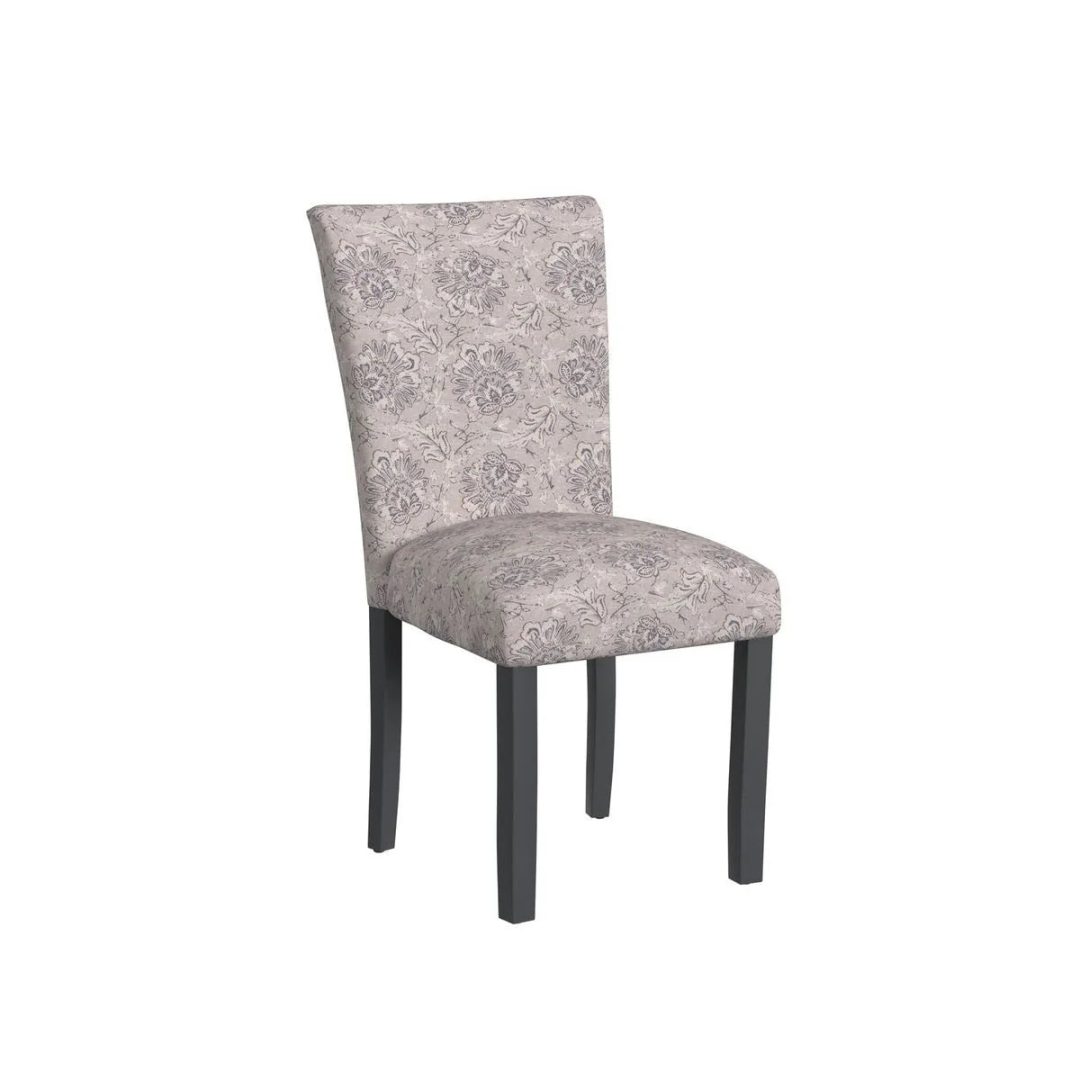 ZenVora Set of 2 Upholstered Medallion Dining Chairs, Comfortable Parsons Style Chairs for Kitchen and Dining Room