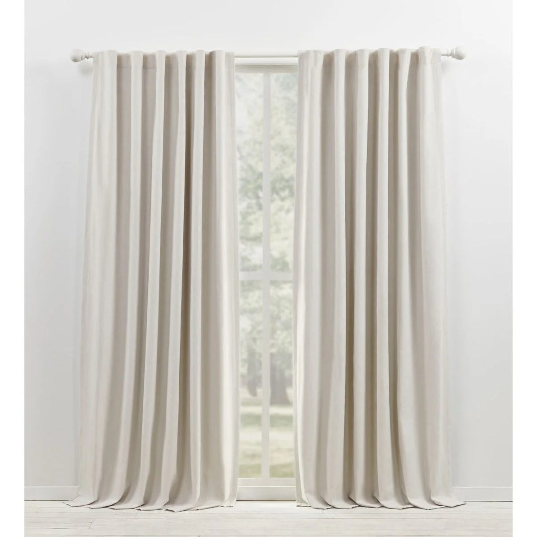 ZenVora Blackout Curtain Single Panel, Back Tab and Rod Pocket Window Curtain