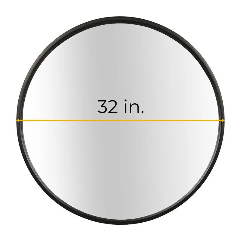 ZenVora Classic Farmhouse Round Wall Mirror, Wooden Frame Decorative Accent Mirror for Living Room, Bedroom and Entryway