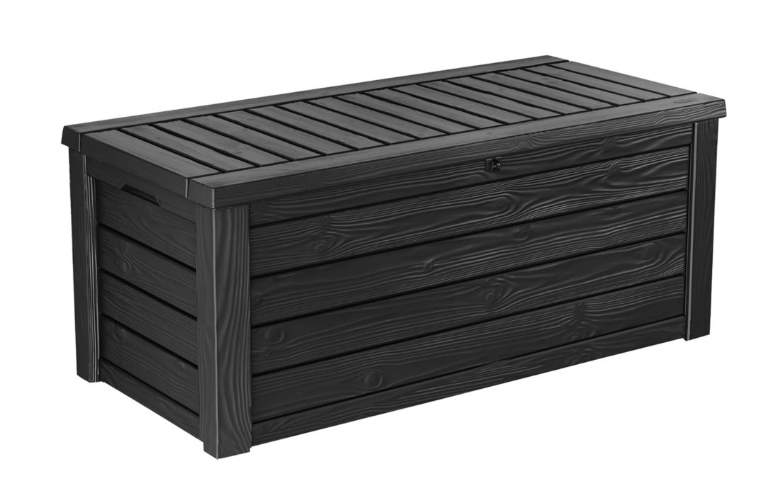 ZenVora 150 Gallon Resin Outdoor Storage Box, Large Deck Container for Patio, Garden and Yard, Dark Gray