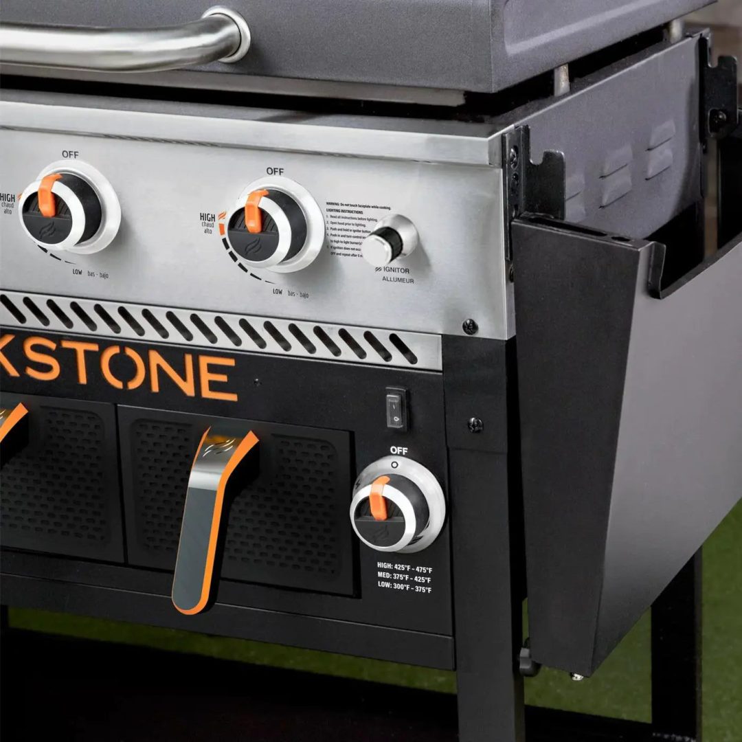 ZenVora 28" 2-Burner Propane Griddle with Air Fryer – 524 sq in Cooktop, Hood & Warming Drawer