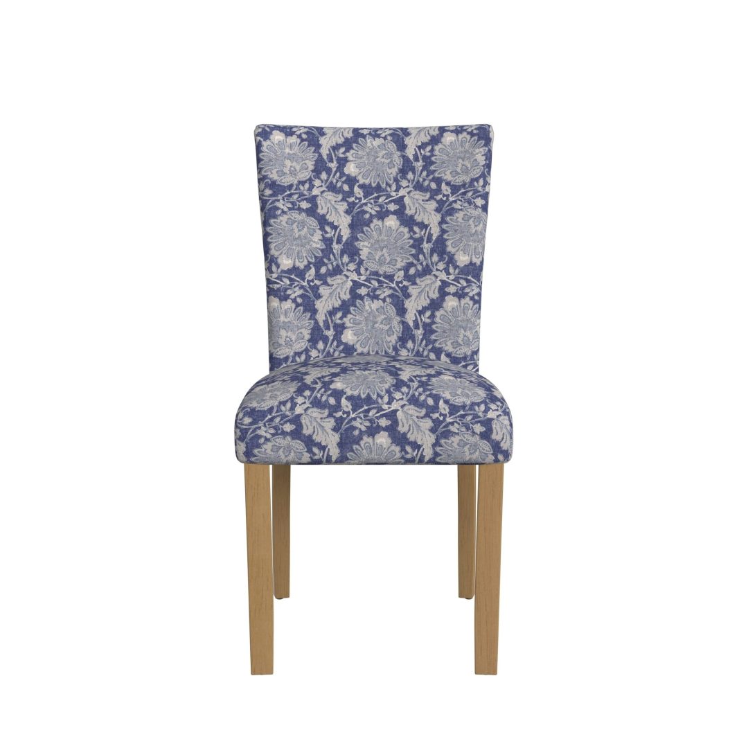 ZenVora Set of 2 Upholstered Medallion Dining Chairs, Comfortable Parsons Style Chairs for Kitchen and Dining Room