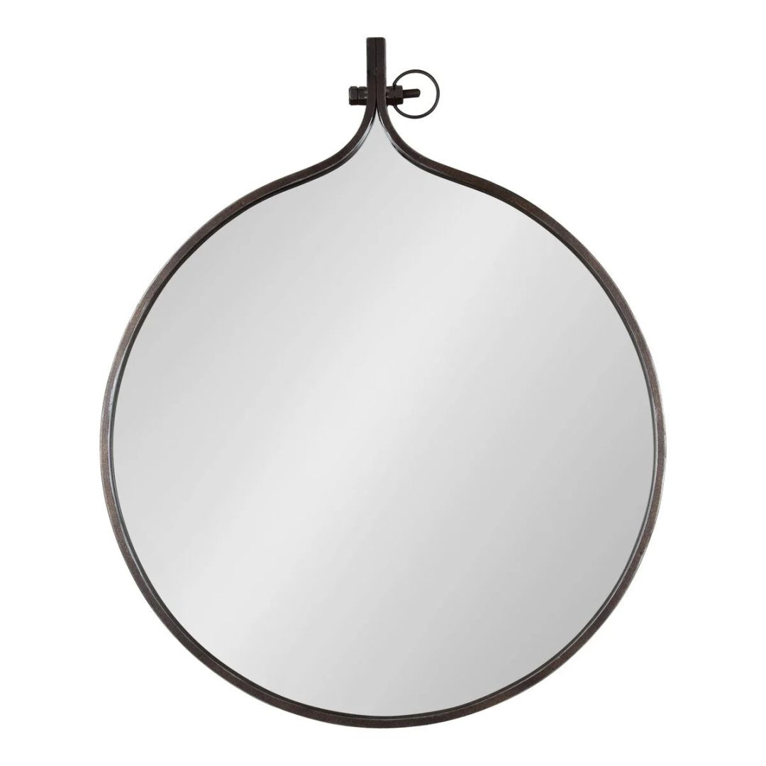 Modern Round Wall Mirror, Decorative Circular Accent Mirror for Living Room, Bedroom and Entryway