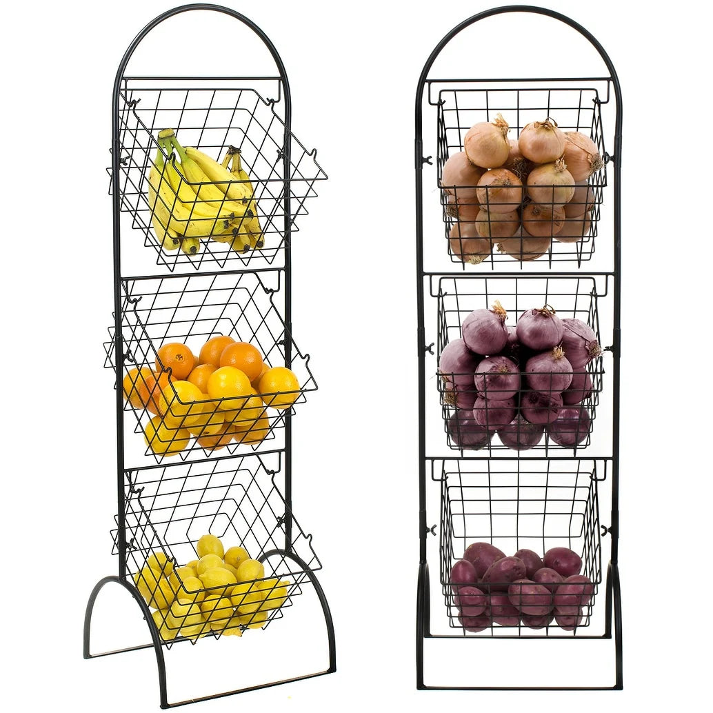 ZenVora 3 Tier Wall Mounted Storage Rack, Multi-Level Floating Shelf Organizer for Kitchen, Bathroom, Bedroom and Home Storage