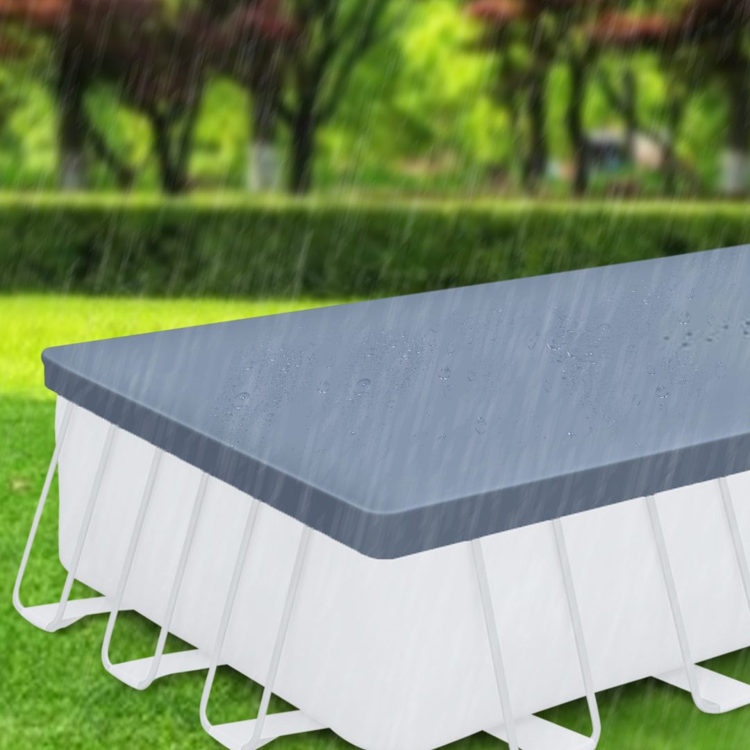 ZenVora 24" Durable Rectangular Pool Cover – Gray, for Oasis & Activity Pools