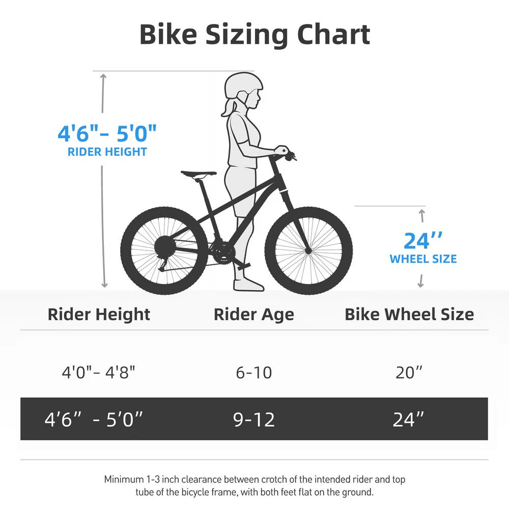 ZenVora 20-Inch/24-Inch Kids Mountain Bike, Single-Speed Bicycle