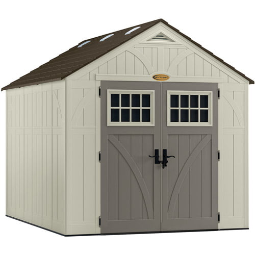 ZenVora 8 x 10 ft. Metal and Resin Storage Shed, Vanilla