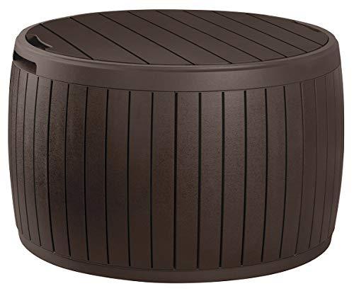 ZenVora Outdoor Resin Storage Bench - Weather Resistant Deck Box with Wood Look Finish and Seating