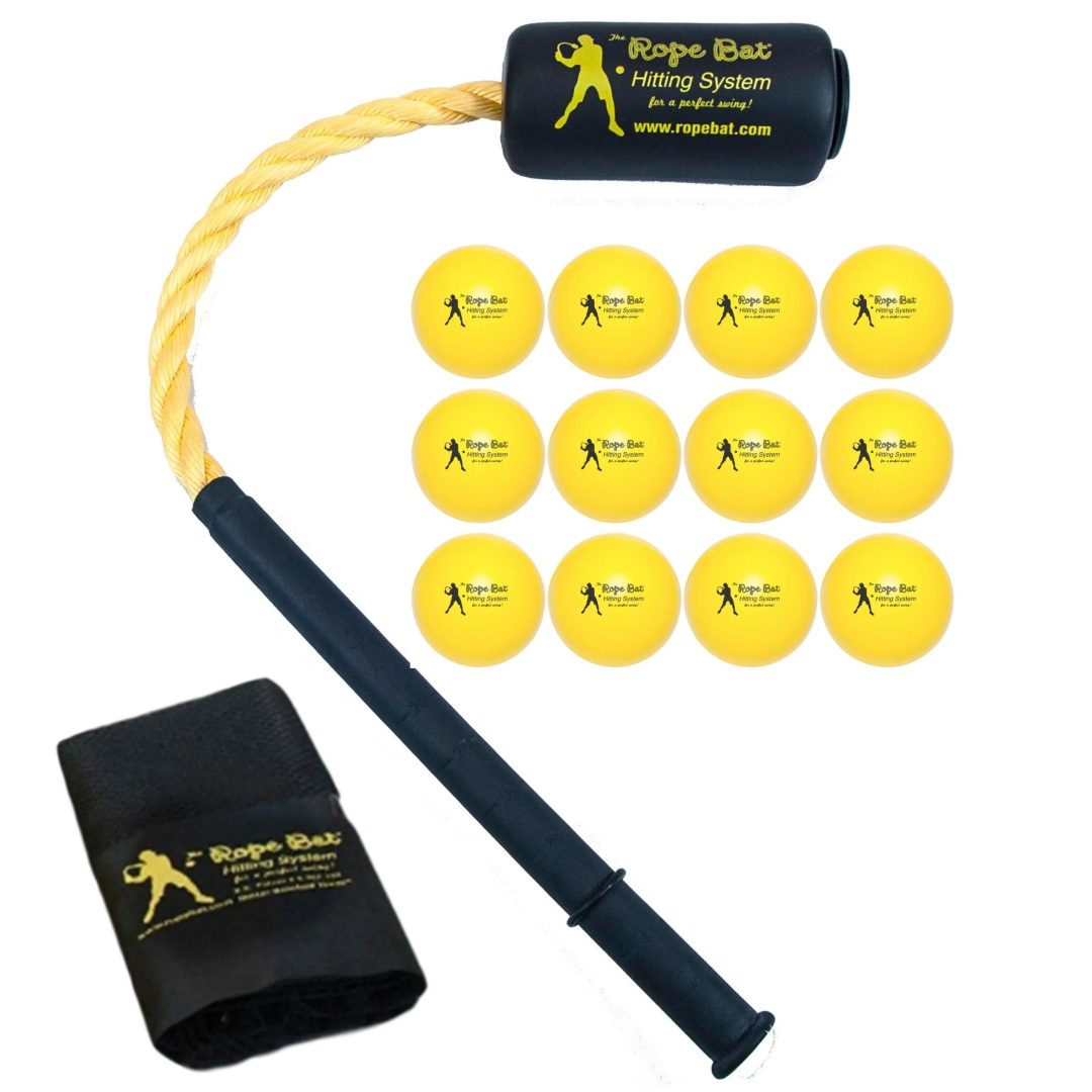 ZenVora Swing Trainer with 12 Soft Balls, Baseball and Softball Batting Practice Training Set
