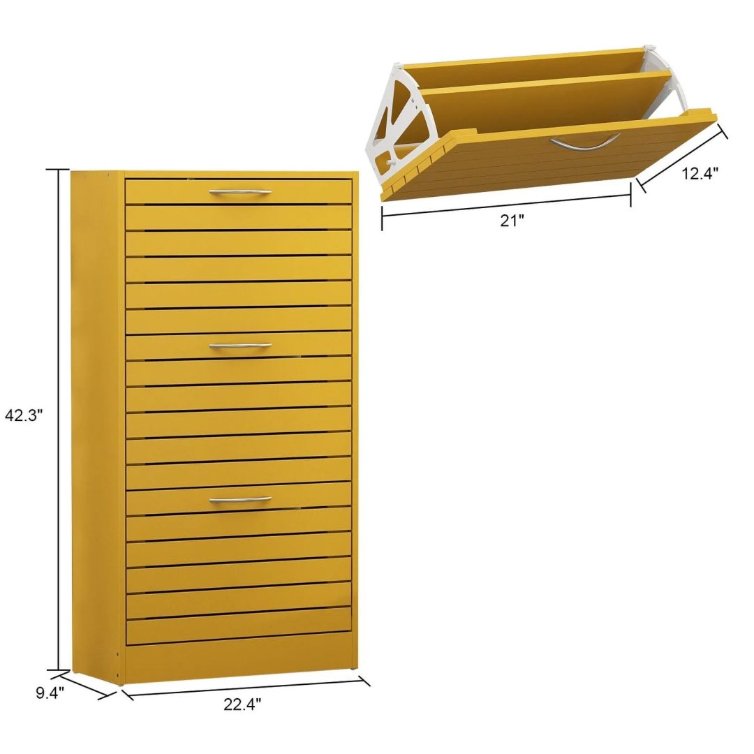 ZenVora Modern Shoe Storage Cabinet for Entryway and Hallway, Space-Saving Shoe Organizer