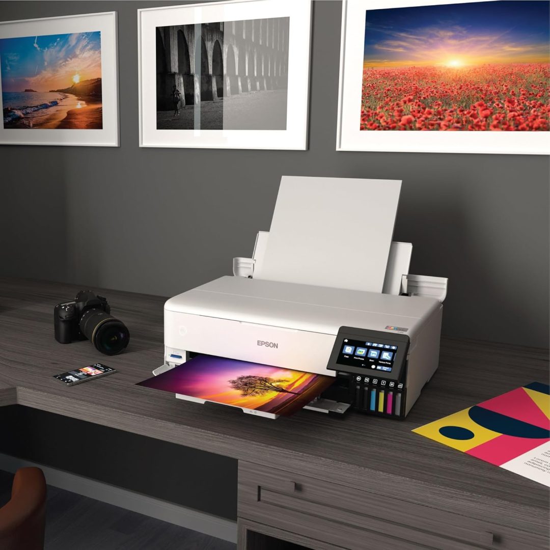 ZenVora Wireless Wide-Format All-In-One Ink Tank Printer, Color Printer with Scanner & Copier for Home Office