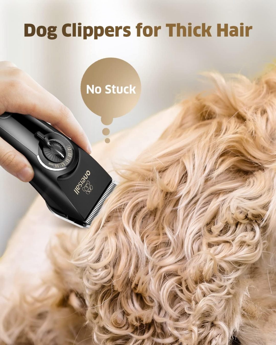 ZenVora Dog Clippers for Grooming Doodles and Poodles, Professional Pet Hair Trimmer for Thick Curly Hair
